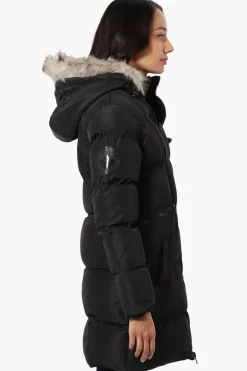 Canada Weather Gear 3/4 Length Puffer Parka Jacket - Black