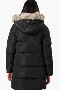 Canada Weather Gear 3/4 Length Puffer Parka Jacket - Black