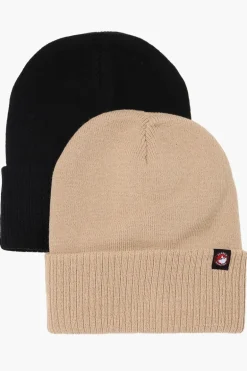 Canada Weather Gear 2 Pack Ribbed Hat - Beige