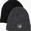 Canada Weather Gear 2 Pack Plush Lined Beanie Hat - Grey