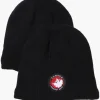 Canada Weather Gear 2 Pack Plush Lined Beanie Hat - Black