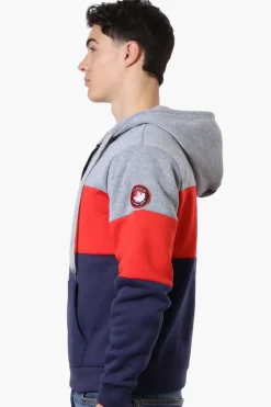Canada Weather Gear 1/2 Zip Colour Block Hoodie - Grey