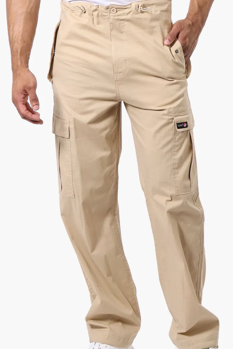 Canada Weather Gear Adventure Bound Drawstring Cargo Pants - Cream