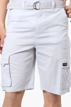 Canada Weather Gear Adventure Bound Belted Cargo Pocket Shorts - Stone