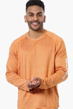 Canada Weather Gear Athletic Logo Sleeve Long Sleeve Top - Orange