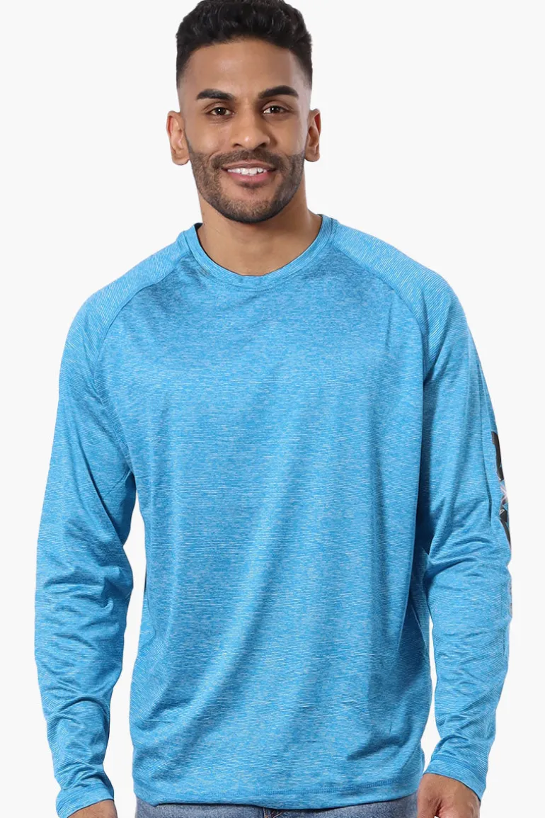 Canada Weather Gear Athletic Logo Sleeve Long Sleeve Top - Blue