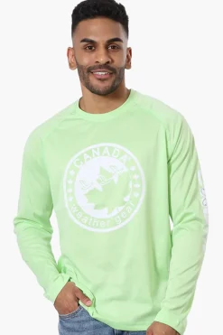 Canada Weather Gear Athletic Chest Logo Long Sleeve Top - Green