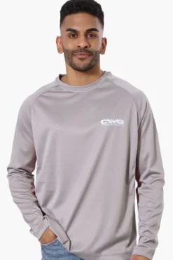 Canada Weather Gear Athletic Chest Logo Long Sleeve Top - Grey