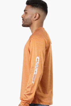 Canada Weather Gear Athletic Logo Sleeve Long Sleeve Top - Orange