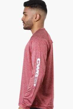 Canada Weather Gear Athletic Logo Sleeve Long Sleeve Top - Burgundy
