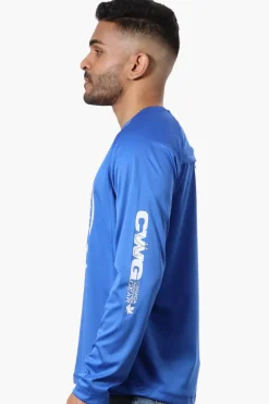 Canada Weather Gear Athletic Chest Logo Long Sleeve Top - Blue