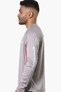 Canada Weather Gear Athletic Chest Logo Long Sleeve Top - Grey
