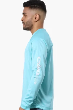 Canada Weather Gear Athletic Chest Logo Long Sleeve Top - Aqua