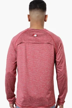 Canada Weather Gear Athletic Logo Sleeve Long Sleeve Top - Burgundy