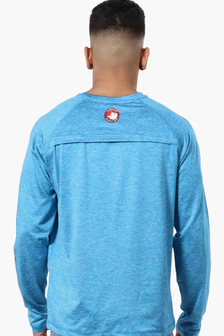 Canada Weather Gear Athletic Logo Sleeve Long Sleeve Top - Blue