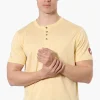 Canada Weather Gear Basic Henley Tee - Yellow