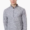 Canada Weather Gear Basic 1/4 Zip Long Sleeve Top - Grey