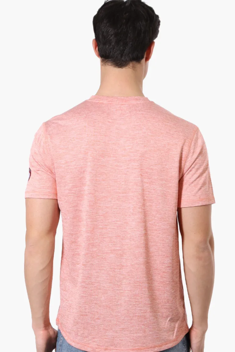 Canada Weather Gear Basic Henley Tee - Pink