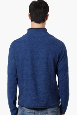 Canada Weather Gear Basic 1/4 Zip Long Sleeve Top - Navy