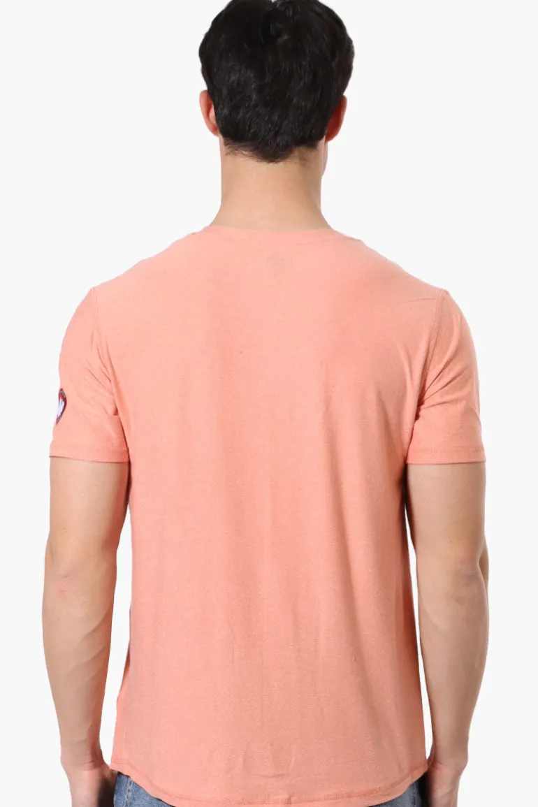 Canada Weather Gear Basic Henley Tee - Pink