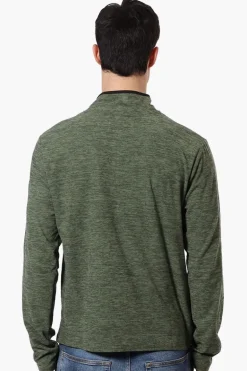Canada Weather Gear Basic 1/4 Zip Long Sleeve Top - Olive