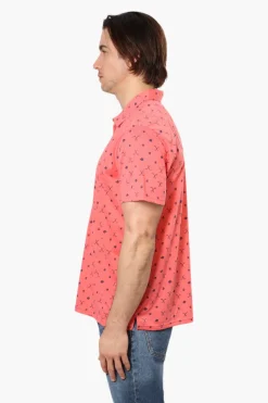Canada Weather Gear Beer & Golf Pattern Polo Shirt - Pink