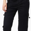 Canada Weather Gear Bungee Waist Cargo Capris - Black