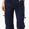 Canada Weather Gear Bungee Waist Cargo Capris - Navy