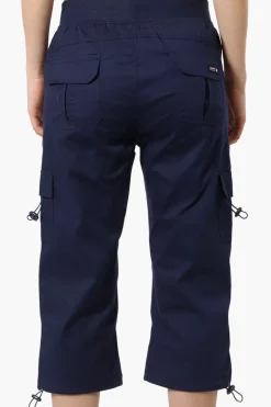 Canada Weather Gear Bungee Waist Cargo Capris - Navy