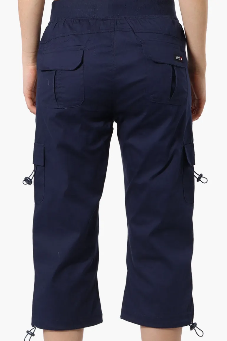 Canada Weather Gear Bungee Waist Cargo Capris - Navy