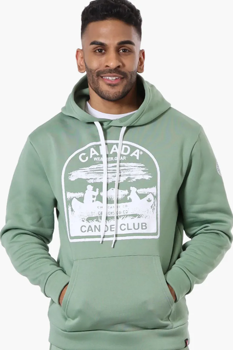 Canada Weather Gear Canoe Club Print Hoodie - Mint