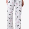 Canada Weather Gear Cat Pattern Wide Leg Pajama Pants - White