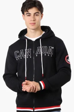 Canada Weather Gear Chest Logo Zip Up Hoodie - Black