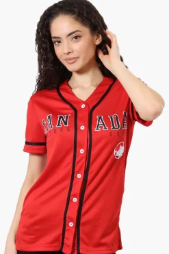 Canada Weather Gear Chest Logo Baseball Tee - Red