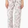 Canada Weather Gear Coffee Pattern Wide Leg Pajama Pants - White