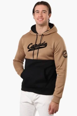Canada Weather Gear Colour Block Chest Logo Hoodie - Brown