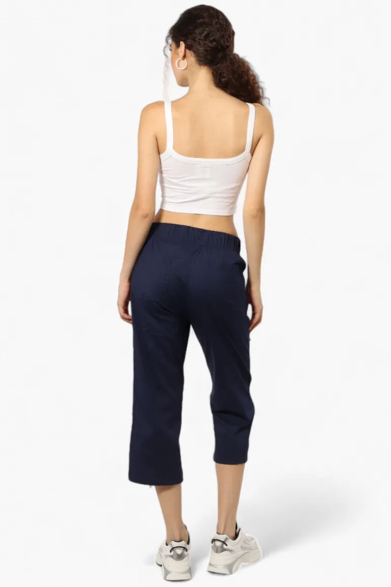 Canada Weather Gear Drawstring Cargo Capris - Navy