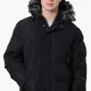 Canada Weather Gear Faux Fur Hood Parka Jacket - Black