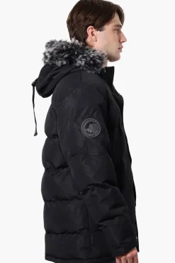 Canada Weather Gear Faux Fur Hood Parka Jacket - Black