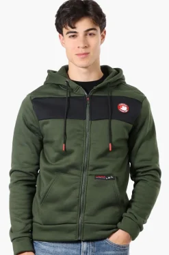Canada Weather Gear Fleece Lined Zip Up Hoodie - Olive