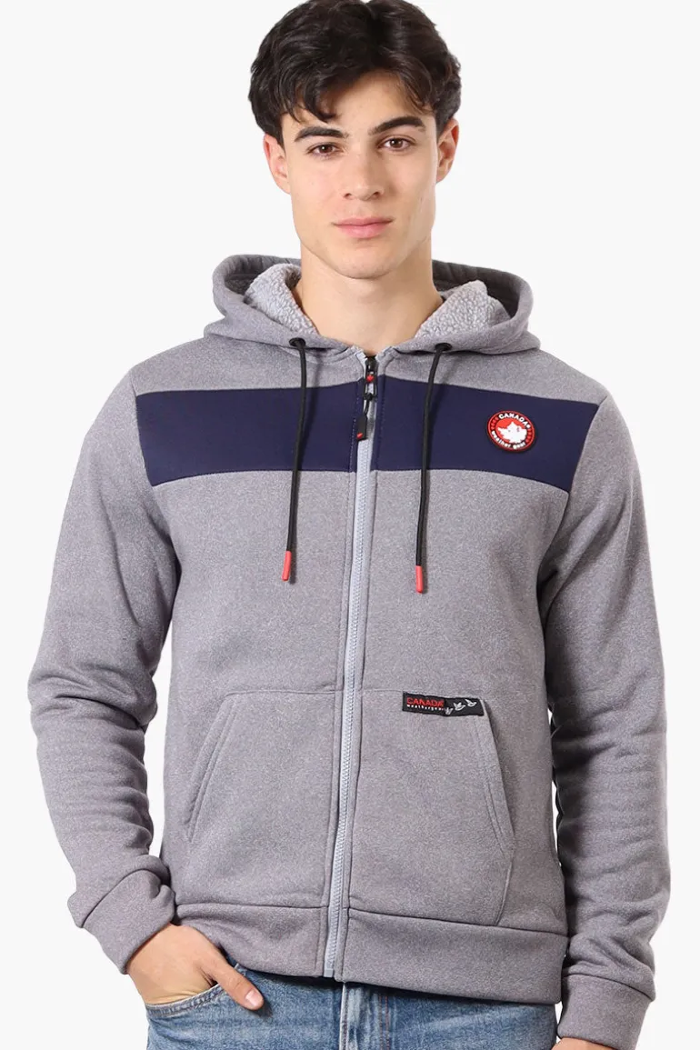 Canada Weather Gear Fleece Lined Zip Up Hoodie - Grey