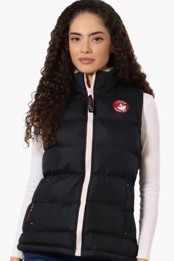 Canada Weather Gear Fleece Lined Collar Bubble Vest - Navy