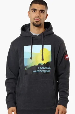 Canada Weather Gear Forest Graphic Hoodie - Grey