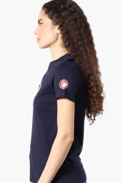 Canada Weather Gear Heart Mountain Print Tee - Navy