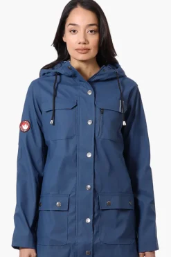 Canada Weather Gear Hooded Soft Shell Lightweight Jacket - Navy