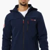 Canada Weather Gear Hooded Fleece Lined Lightweight Jacket - Navy
