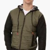 Canada Weather Gear Hooded Fleece Lined Lightweight Jacket - Olive