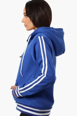 Canada Weather Gear Hooded Sherpa Lined Lightweight Jacket - Blue