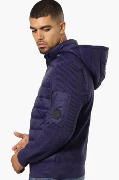 Canada Weather Gear Hooded Sweater Knit Lightweight Jacket - Navy