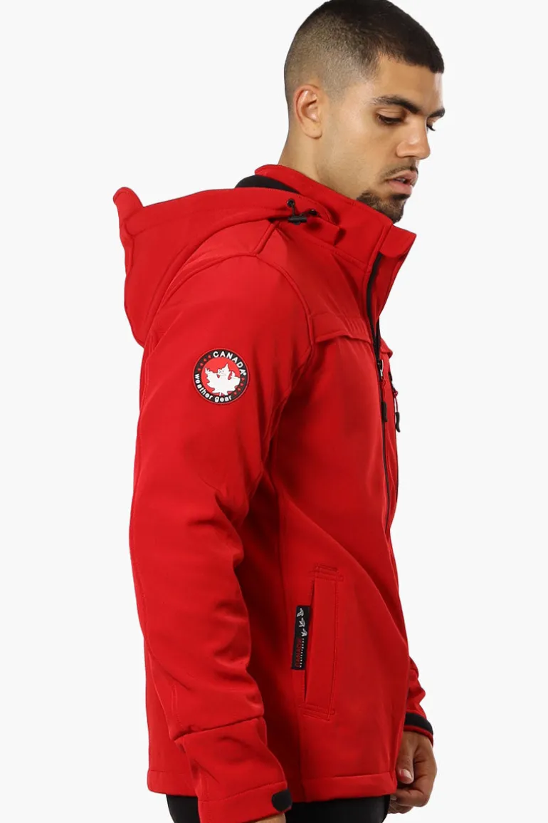 Canada Weather Gear Hooded Fleece Lined Lightweight Jacket - Red